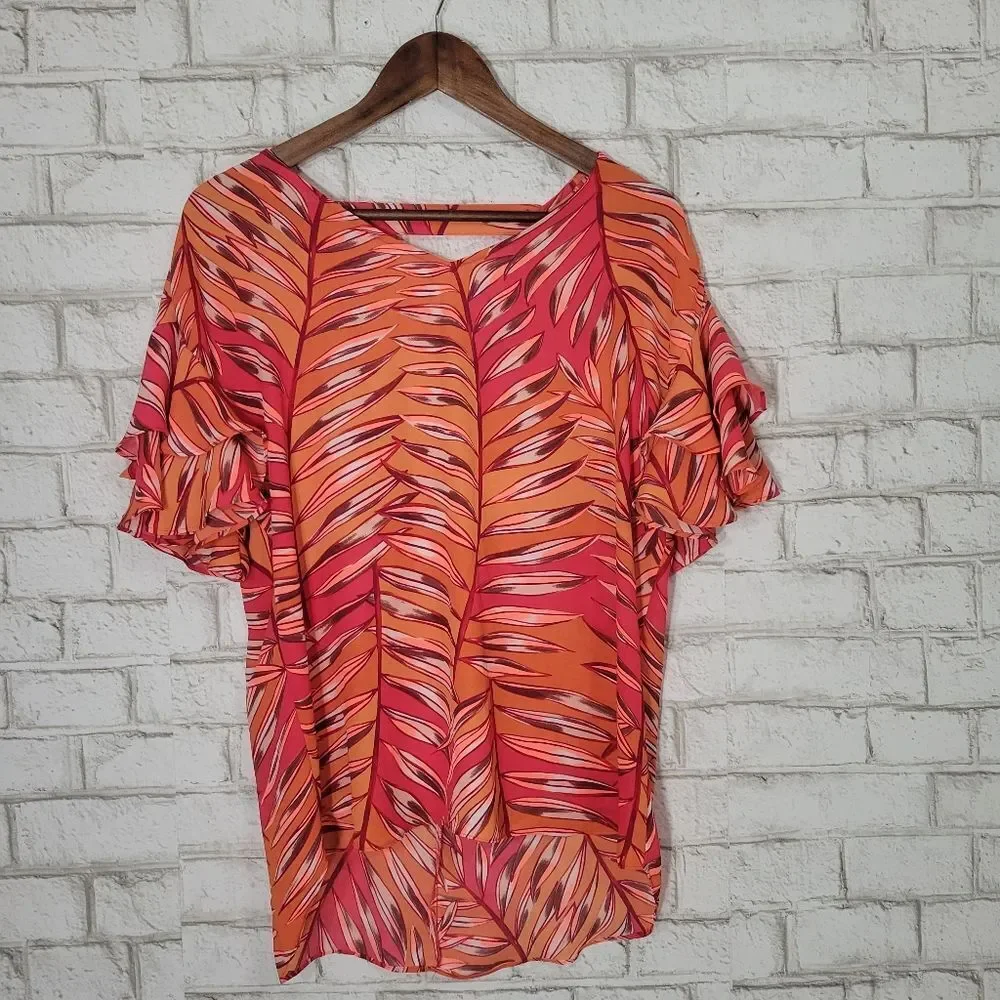 Apt 9 colorful short sleeve top